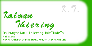 kalman thiering business card